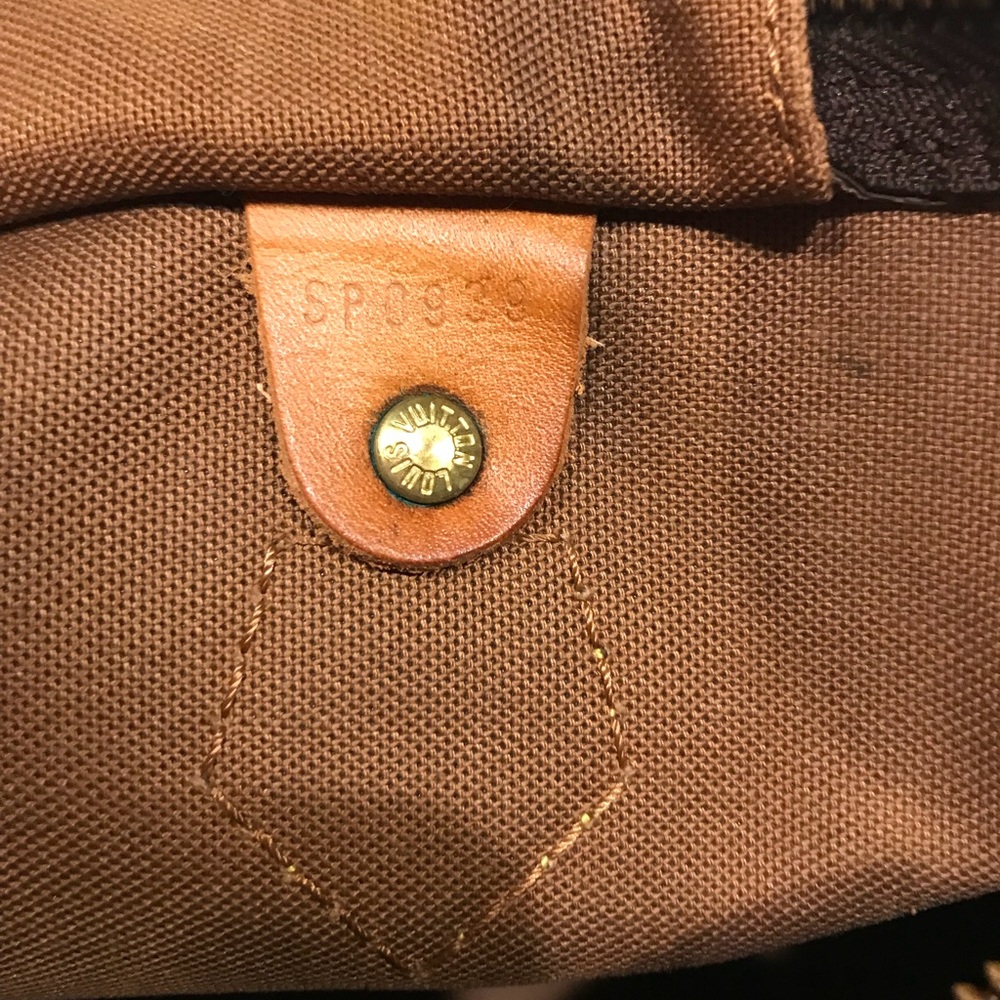 Louis Vuitton Dark Brown Monogram Tote with Tan Handles - Picture 7 of 7